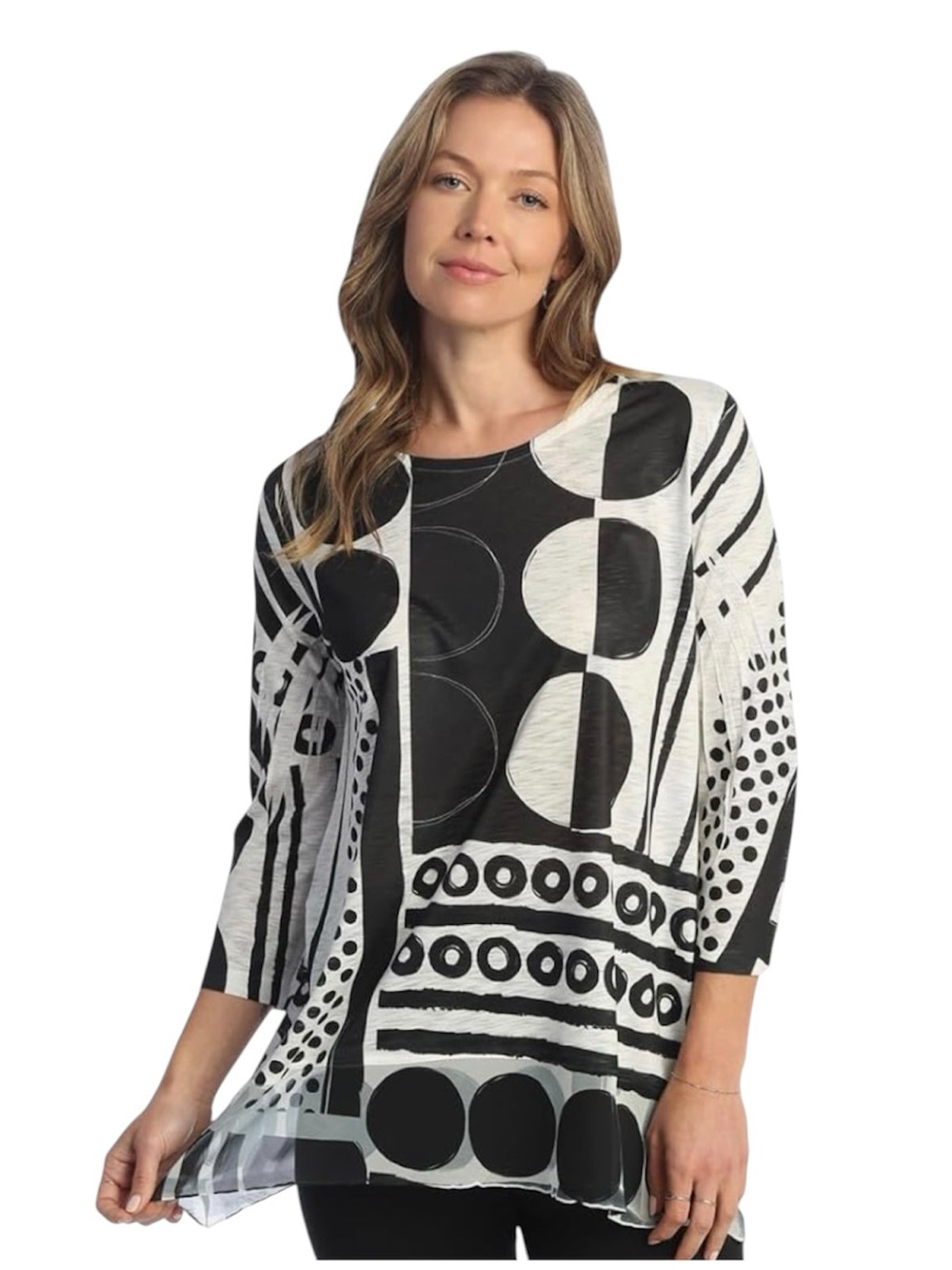 Jess & Jane Bebop Tunic Top with Chiffon Hem
